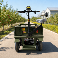 Chariot utilitaire électrique à 4 roues personnalisé, robuste, motorisé, avec garde-corps, pour usage industriel et transport d'outils de shopping 1