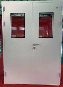 Puerta de acero tasada con fuego de doble hoja, 2000mm x 2100mm, con bloqueo de cilindro de varilla de empuje - Product Image 4