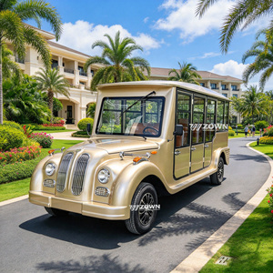 Voiture électrique vintage résistante aux intempéries pour le tourisme, offrant une expérience de conduite agréable pour les services d'attractions touristiques en jardin. - Product Image 1