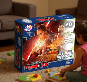 Divertente set di puzzle di carta da 60 pezzi, gioco educativo per bambini dai 3 anni in su, puzzle a tema Star Wars - Product Image 2