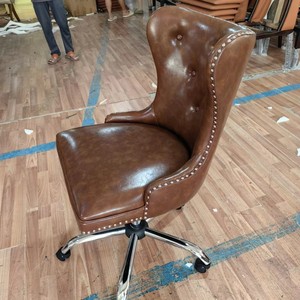European-style Luxurious Velvet Rivet Home Study Conference Chair with lion Head Lounge Chair for <b>Office</b> Use <b>Computer</b> Chair - Product Image 6