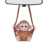 Joli Ornement Suspendu pour Voiture en Résine, Singe Peint à la Main, Pendentif pour Rétroviseur, Nouvelle Décoration Automobile pour l'Intérieur du Véhicule