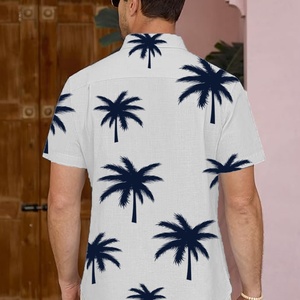 Camisa Hawaiana BMH 07-A para Hombre, Camisa Casual de Playa de Verano, Manga Corta, con Botones, Estampada, para Vacaciones Tropicales - Product Image 6