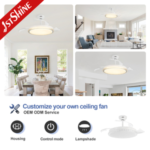 1stshine ventilateur <span class=keywords><strong>de</strong></span> plafond à LED 30W éclairage à LED fonctionnement silencieux ventilateur <span class=keywords><strong>de</strong></span> plafond à pales cachées avec télécommande - Product Image 4