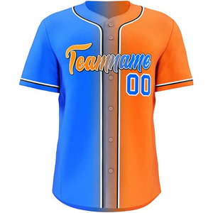T-shirt en maillot de baseball coréen respirant à fond incurvé avec motif d'éclaboussures personnalisé - Product Image 5
