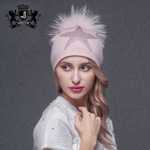 <strong>New</strong> <strong>Fashion</strong> Wool <strong>Beanie</strong> Wholesale Warm Knitted <strong>Beanie</strong> With Fur Ball Luxury Women Winter Hat Fur <strong>Pom</strong> <strong>Beanie</strong> Hats - Product Image 3