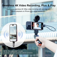 Moniteur de vlogging pour téléphone Kingma 4K 30fps avec diffusion vidéo intégrée, télécommande, caméra arrière magnétique, écran de selfie