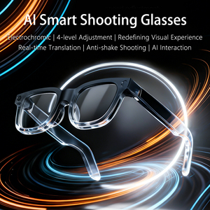 Lunettes Intelligentes Photochromiques IA avec Caméra 8MP, Enregistrement Vidéo et Audio HD 1080P, Double Micro 5.3, Lentille Noire, Lecteur de Musique - Product Image 1