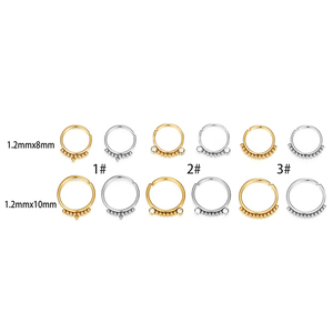 YW-Piercing para la <span class=keywords><strong>nariz</strong></span> de acero inoxidable, 20G, Piercing para el cuerpo - Product Image 3