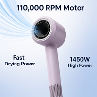 Sèche-cheveux ionique professionnel intelligent et portable à ions négatifs, mini, haute vitesse, pour usage domestique, séchage en une étape