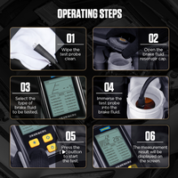 AUTOOL AS502 Outils de diagnostic automobile manuels, détecteur de qualité, testeur numérique de liquide de frein, draper pour voitures européennes