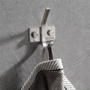 Wall Mount <span class=keywords><strong>Hook</strong></span> Rail Phòng Tắm Nhà Bếp Phòng Mũ Quần Áo Áo Choàng Móc Áo Móc Giá - Product Image 6