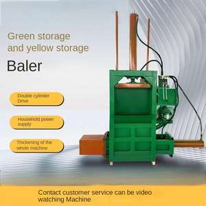Petite presse à balles d'herbe de type économique Machine à balles de compression de foin de type balle à poussée automatique - Product Image 3