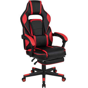 2025 chaud nouveau bureau élégant confortable Pvc luxe Pro Silla Cadeira <span class=keywords><strong>Gamer</strong></span> meilleur Massage blanc chaise de jeu avec repose-pieds - Product Image 2