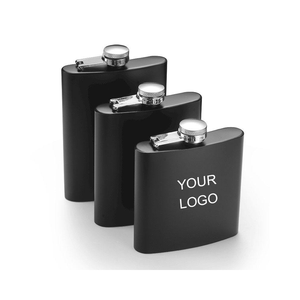 Fiaschetta in Acciaio Inox Opaco Nero Personalizzabile con Logo, 6oz 7oz 8oz 9oz 10oz 12oz, per Liquori e <span class=keywords><strong>Whisky</strong></span> - Product Image 2