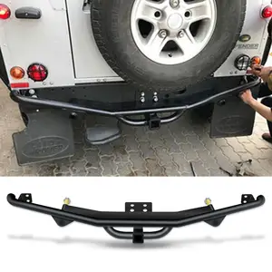 <span class=keywords><strong>Paraurti</strong></span> <span class=keywords><strong>Posteriore</strong></span> in Acciaio 4x4 per Accessori Land Rover Defender 110 90 Barra di Protezione <span class=keywords><strong>Posteriore</strong></span> Offroad - Product Image 1