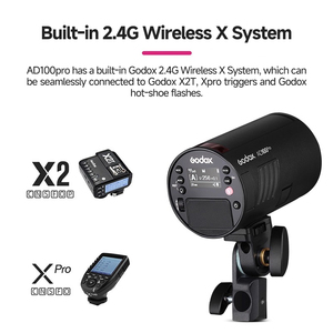 <span class=keywords><strong>Godox</strong></span> <span class=keywords><strong>AD100Pro</strong></span> haute vitesse 100W Flash de photographie d'extérieur TTL Mini lampe de poche portable réflexe à objectif unique pour professionnel - Product Image 4