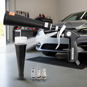 Pistola de aire comprimido de aluminio de 6-9.2 bar con 2 boquillas, herramienta de limpieza de automóviles para eliminar polvo y suciedad - Product Image 2