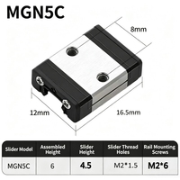 Pièce CNC en acier inoxydable, guide linéaire miniature de 5 mm, rail linéaire MGN5, MGN5C, MGN5H, bloc de guidage linéaire, chariot à roulement coulissant