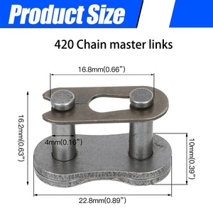 HIAORS Enlace Maestro de cadena de transmisión de alta calidad <span class=keywords><strong>420</strong></span> para Coleman CT200U Baja Mini Bike ATV 4 Wheeler Quad Go Kart Pit Dirt Bike - Product Image 2