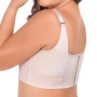 Soutien-gorge halter grande taille en gros, couvrant entièrement le dos, sans armatures, écologique, cache la graisse du dos, lingerie intégrée, bonnet profond