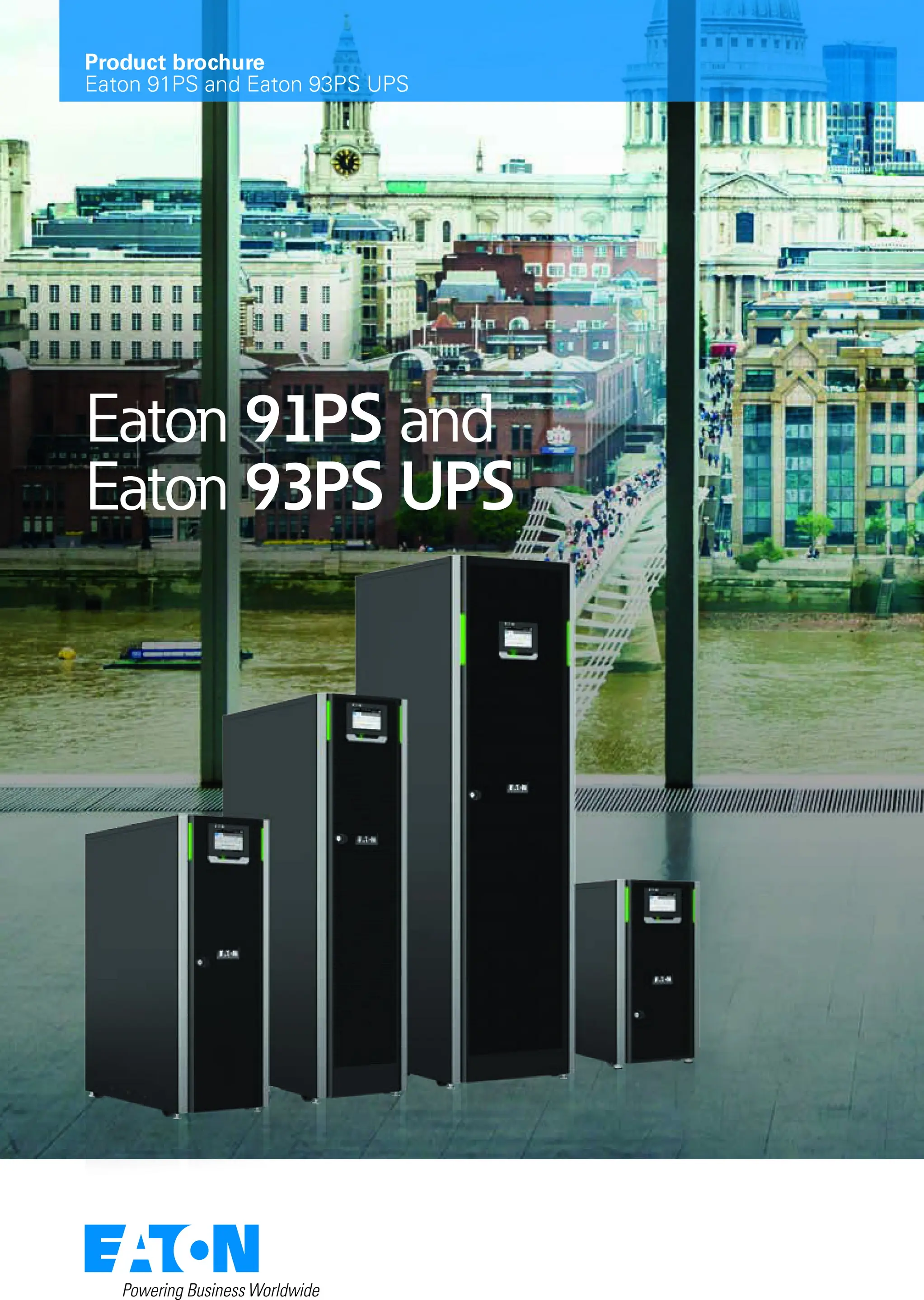Eaton 93PS UPS 15kVA 15kW 3 phase with 1 string 32 pcs 12V 9Ah long life battery 93PS-15 20 -15-1x9Ah-LL-6 to replace 9355 UPS
