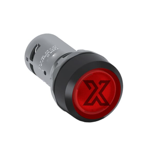 Boutons et voyants lumineux compacts à encastrer CP1-12R-10, éclairés en rouge - Product Image 1