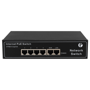 VCOM 100M <strong>Network</strong> PoE <strong>Switch</strong> 4 Ports Cost Effective Power Data <strong>in</strong> One Standard Solution for Security Cameras IoT <strong>Devices</strong> - Product Image 1