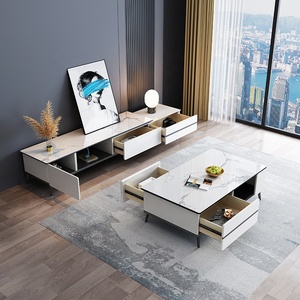 Giá rẻ bằng gỗ + kim loại chân phòng khách hiện đại mới nhất thiết kế nhỏ Bàn cà phê với lưu trữ Bảng điều chỉnh - Product Image 4