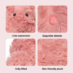 Peluche de Animales de Peluche Unisex de Algodón PP, Almohada para Dormir Abrazable, Suave, Lindo y Divertido, Perro, Mono, Elefante, Hipopótamo - Product Image 4