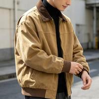 Vestes de travail d'automne Detroit Worker Zipper pour hommes, fermeture éclair intégrale, décontractées pour l'extérieur