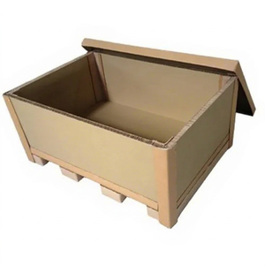 Caja de Cartón Corrugado Marrón Personalizada, Plegable, con Asa, para Logística Industrial - Product Image 1