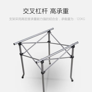 Ensemble table et chaises pliantes d'extérieur Explorer, 5 pièces, en alliage d'aluminium, meubles portables pour pique-nique, barbecue, camping - Product Image 3