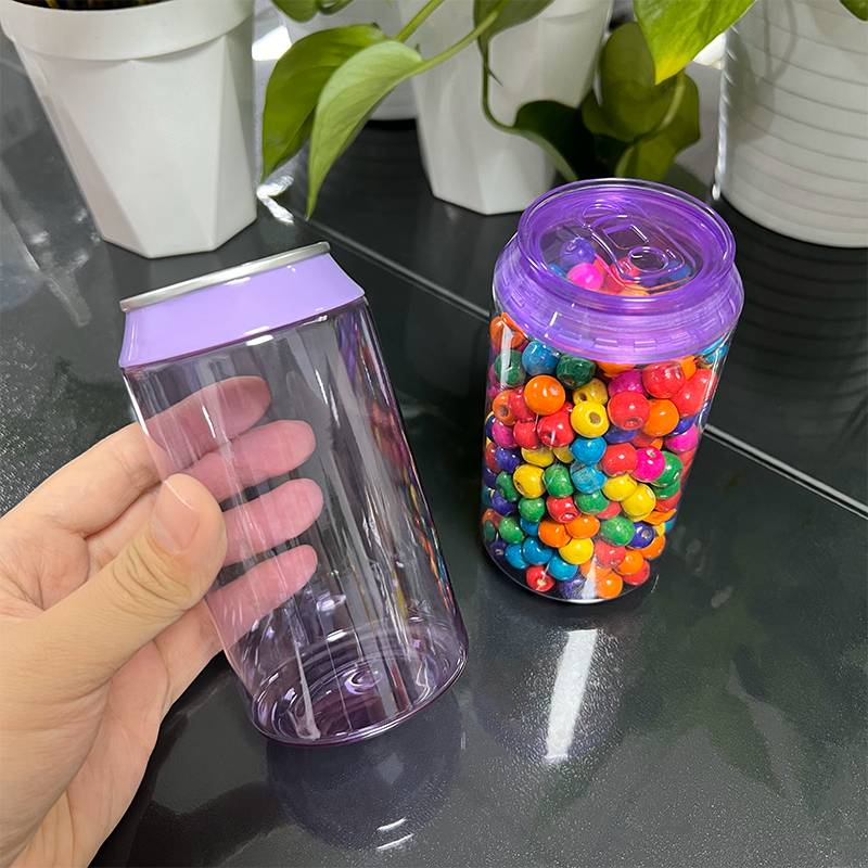 Duradero y Versátil packaging de plástico en forma de lata para un