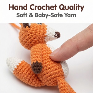 <span class=keywords><strong>Mobile</strong></span> de <span class=keywords><strong>lit</strong></span> <span class=keywords><strong>bébé</strong></span> en crochet artisanal 100% coton - 360 °   Décoration de chambre d'enfant animaux de la forêt rotative - Ensemble <span class=keywords><strong>mobile</strong></span> doux <span class=keywords><strong>pour</strong></span> <span class=keywords><strong>bébé</strong></span> prêt à offrir - Product Image 4