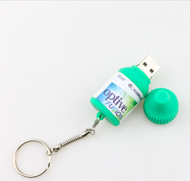 OEM Medicine Box Green Bottle Shape Custom 3D Bottle Usb Flash Drive Bottle Pen Drive Bottle Usb Stick Bottle Usb Key