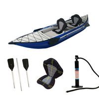 Kayak gonflable en PVC pour 2 personnes, canoë de pêche en gros
