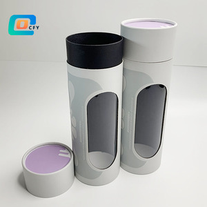 Tubo de papel de fábrica Embalaje Arte Cartón Tubo de papel con ventana Cilindro Contenedor Especias Caja de regalo - Product Image 3