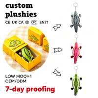 Porte-clés en peluche crocodile personnalisé, boîte mystère, fabrication sur mesure OEM ODM, couleur personnalisée, pour sac