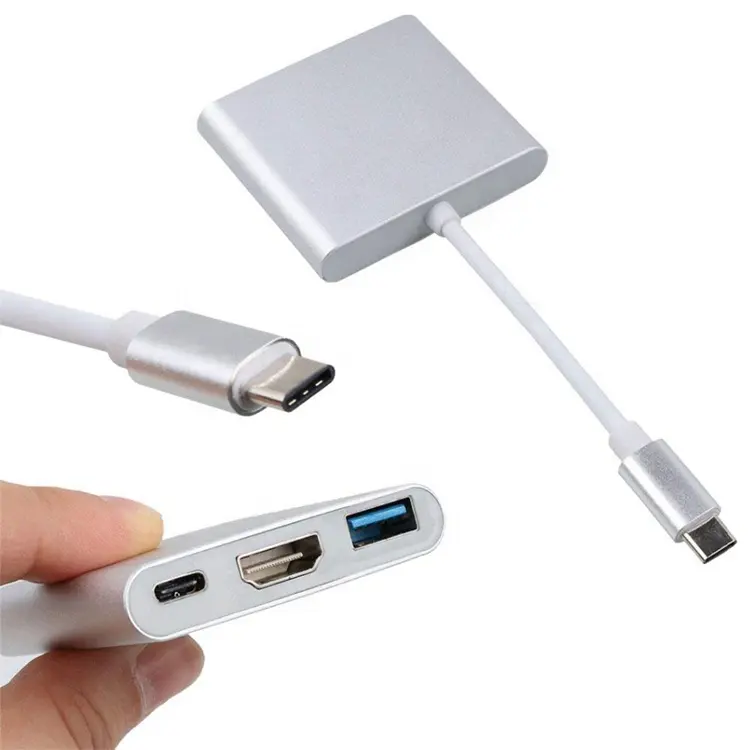 USB C to HDMI Adapter 3 in 1 Hub to 4K HDMI USB C Charging Port USB 3.0 Port for MacBook for iPad