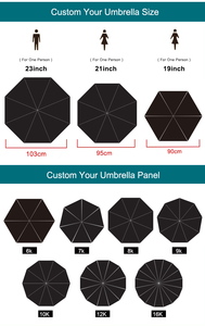 Parapluie pliant semi-automatique 3 volets, personnalisé avec logo, coupe-vent, imperméable, protection UV, avec étui – Vente en gros - Product Image 3
