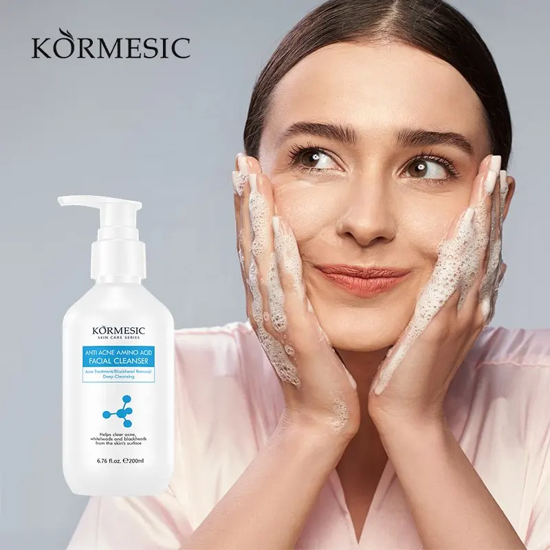 OEM KORMESIC-limpiador Facial profundo natural, limpiador Facial hidratante suave de aminoácidos, limpieza Facial orgánica