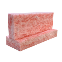 Laine de verre ininflammable ASTM C518 US pour isolation de plafond, rouleau pré-découpé R25 8 pouces, non revêtu, rose, ignifuge, en fibres de verre