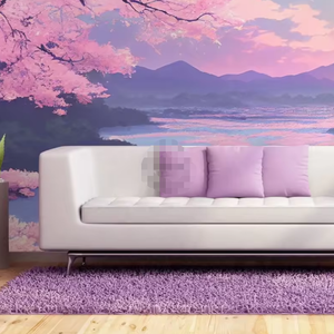 Paysage sous les arbres de fleurs de <span class=keywords><strong>cerisier</strong></span> japonais Peel and Stick Wallpaper - Product Image 3