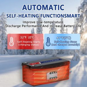 TEZE 12V 100Ah LiFePO4バッテリーBluetooth、セルフヒーティング、アクティブバランサー内蔵スマート100A Daly BMS - Product Image 3