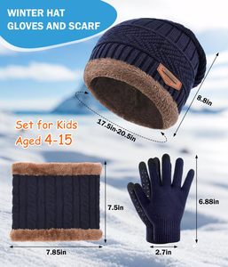 <span class=keywords><strong>Ensemble</strong></span> hiver 3 pièces pour enfants : <span class=keywords><strong>bonnet</strong></span>, écharpe et <span class=keywords><strong>gants</strong></span> tactiles, uni, chaud, tendance, épaissi, avec protection du <span class=keywords><strong>cou</strong></span> en laine, pour activités <span class=keywords><strong>de</strong></span> plein air - Product Image 2