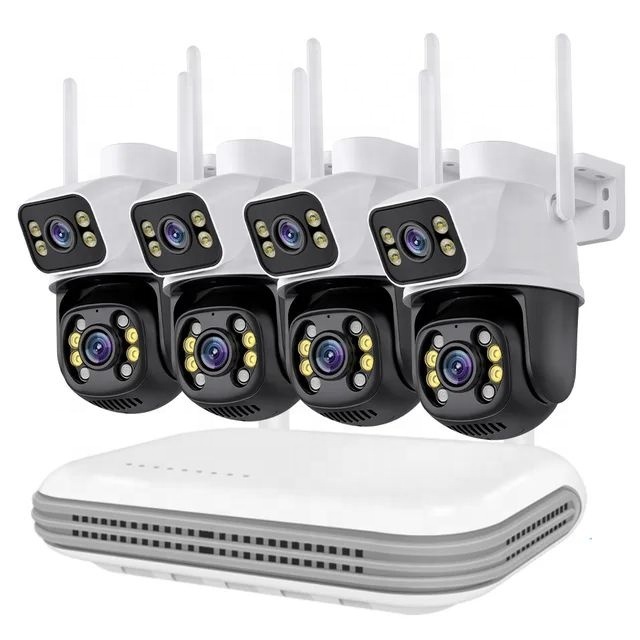 Full HD 6MP NVR Cameras System IP WIFI Surveillance Home Camera Security CCTV System Double Lens Network Camera NVR Kit