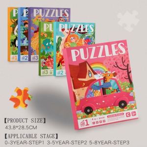 Vente en gros de jouets éducatifs pour enfants, jeux de voyage, puzzle magnétique d'animaux dinosaures pour enfants - Product Image 4