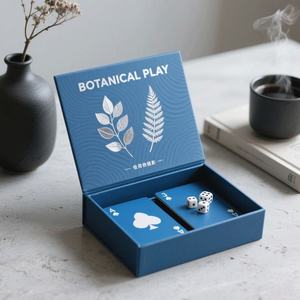 Boîte à dés de jeu de société personnalisée et porte-cartes avec fermeture magnétique, boîte d'emballage en carton rigide de forme personnalisée - Product Image 3
