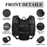 Sac à dos d'hydratation léger pour femmes et hommes, randonnée, ski, camping, cyclisme, course, avec poche à eau de 1,5 L